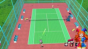 Rachelle has standing sex in the shower