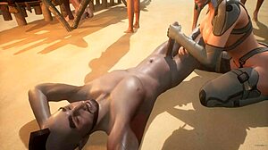 ボス 3Dポルノ パブリックシーン