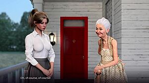 Strange old granny in village transformation