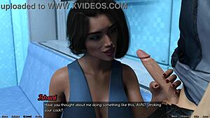 Stranded in space 83 - getting a hot handjob by indian milf with huge tits