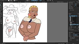 สาวผิวดำสวยเพ้นท์เร็วสุดร่าน