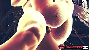 Wow! Horúca princezná s modrými vlasmi a prepichnutými bradavkami v análnej doggystyle, prechod na misionársku s tesnou pičkou a blízkymi zábermi a obrovským výstrelom vnútri!