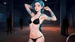 jinx from league of legends narrates an extreme disgusting joi cei session with spanish voice