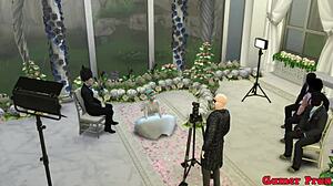 Bulma's wedding turns erotic as husband watches old man fuck her ass!