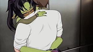 Goblin daughter voices her creampie cravings