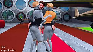 Dve Horny Dvojčici Pripravita Trdi Seks in Femdom Za Mladega 18+ Vojaškega Fantka