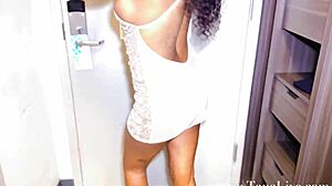 Ebony Model's Audition: Blowjob, Handjob, and Riding for Sextape Live.