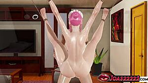 Pembe Elbiseli Seksi Resepsiyon Kızı Büyük Göğüsleriyle Misyoner Zemin Seks, Köpek Pozisyonu ve Bağlı Sert Kreampay