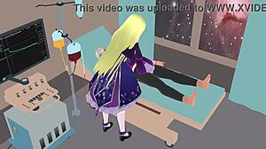 L'Alta Bionda Angelo Eris Dà Piacere Sessuale ai Soccorritori nell'Ospedale della Nave Spaziale