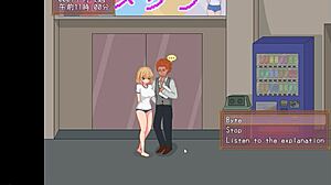 สาวบลอนด์เซ็กซี่กับครูในเกม Bt Life Hentai