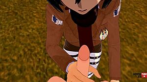 진격의 거인 헨타이 미카사 에렌 자위시키고 그가 박음