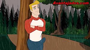 Gay foukání v parku