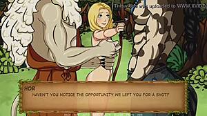 Maya fingers her pussy in forbidden fruit hentai scene