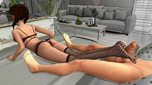 Amo Footjob, Então Pedi a um Amigo Para Me Masturbar com Meias