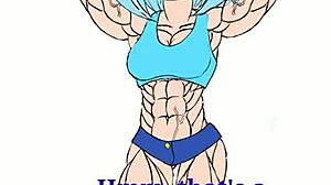 Fubukis Muscle Growth With Flexible Babe In Sexy Shorts And Pretty Outfit