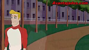 Gay blowjob in the park