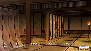 i episode 15, uvidenhedens dæmon rimmer og malker generalens kuk i halv-dæmon shinobi