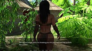 The protagonist meets the blonde girl with small tits and blowjob lips in lust city 06, leading to bukkake and creampie