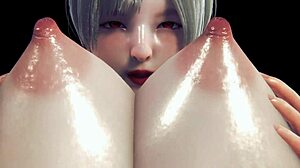 big tits in 3d cg animation, with anime characters in 3d cartoon animations. Big tits, tits