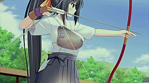 Disciplinansvarig Aoi Nanami möter bågskytt-vibratorutmaning i Ryorin-akademins kontor med stora tuttar och fetischleksaker