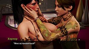 pale carnations part 24: intense lesbian fucking and squirting