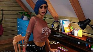 كون ديك 205: حديث مع بنت صدر كبير مثقوب شعر أزرق غرنج عن المشاعر 😍