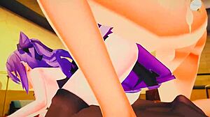 Can Keqing's tight pussy handle being ripped open by a huge cock?