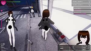 3米高女孩Manaka夜公园秘密暴露