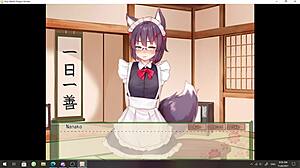 Konko kuumana leikkii waifu-kettutyttösi kanssa