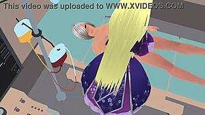 Høj Blond Engel Eris Tilfredsstiller Reddere i Rumskib Hospital