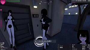 หญิงตัวสูง 3 เมตร มานากะ แสดงตัวลับๆ ในสวนกลางคืน