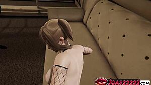 volim kauboj anal s anime devojkom na stolici, osećajući piledriver kreampaj u njenoj guzi.