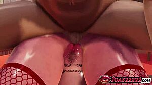 halloween devil girl helen in 3d animation with intense action and climax