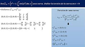 การบิดของเส้นโค้ง - แบบฝึกหัด 1