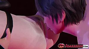 i watch the seductive princess in her elegant black dress dancing in this 3d animation