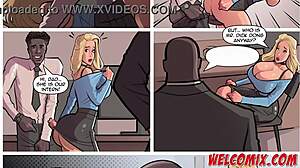 hot blonde nailing that job interview with interracial fun in comics 😏