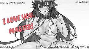 Fierce wolfgirl in heat commands breeding in ASMR audio roleplay