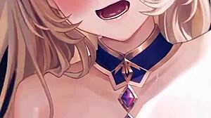 Blondin med feta tuttar blir detoneras hårt