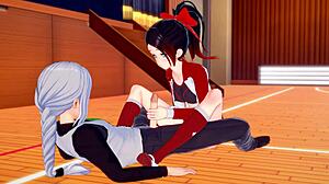 Čerleaderka Maria Jebe Chlapa Tvrdo v Telocvični!