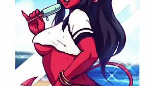 Demon girl compilation featuring red themes