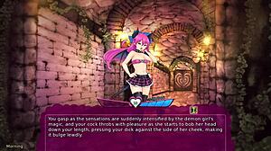 Monster Girl Ancilla Delivers Deepthroat Blowjob and Creampie.