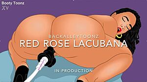 Red rose lacubana teases her phat ass with a fuck machine