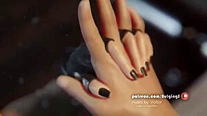 Lara Crofts 3D-Blowjob und Handjob