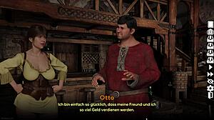 gameplay corruption town visual novel first day as barmaid 😊