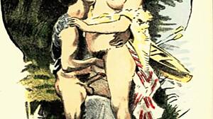 Detaljna kolekcija vintage erotskih crteža