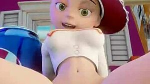 Jessie Szex Andy Szobájában Öltözött Verzióban