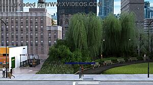 Guy discovers her penis but continues the kinky hentai game.