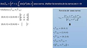 torsi�n de una curva - ejercicio 1