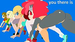 แอนิเมชั่นกระตุ้นออกกำลังกายด้วยโยคะยิมเซ็กซี่