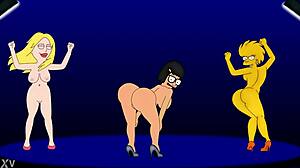 i remember rule 34 lisa simpson tina belcher amy wong dancing together in that fun animation